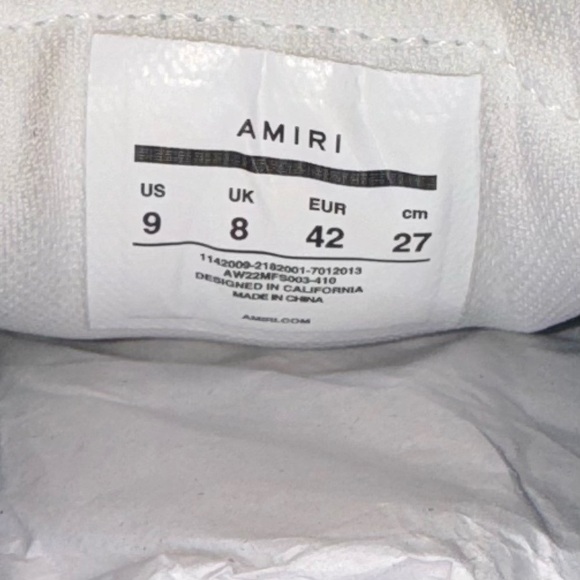 Amiri Skel Top Low Bandana - White Blue - Picture 7 of 8